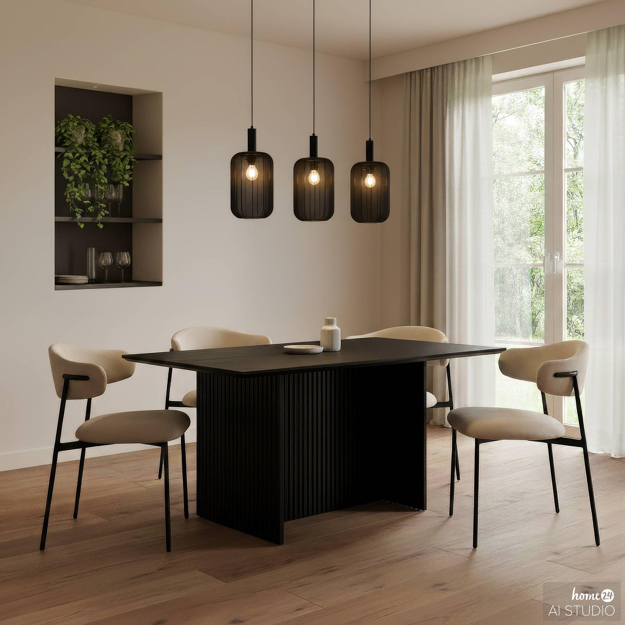 ONI Pendelleuchte 3-flammig Eisen Schwarz 2