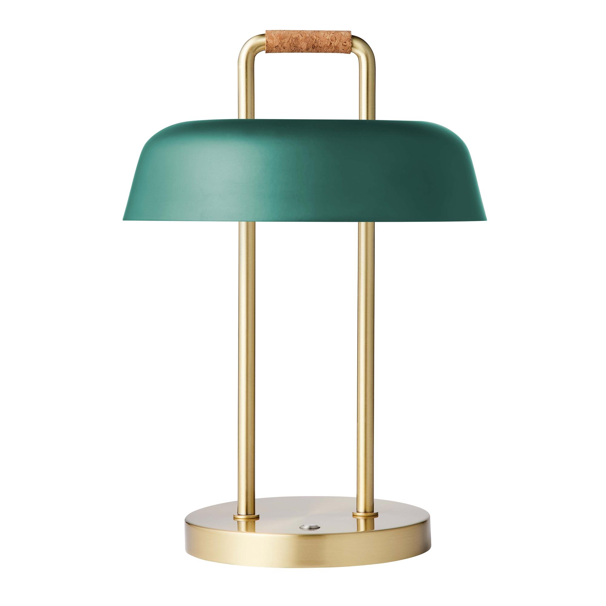 Heim Leuchte Tragbar mit Mini-USB-Anschluss Messing Grün 0