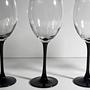 4x Vintage bicchieri da vino neri anni '80 3
