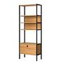 Regal Holz Metall Natur 1