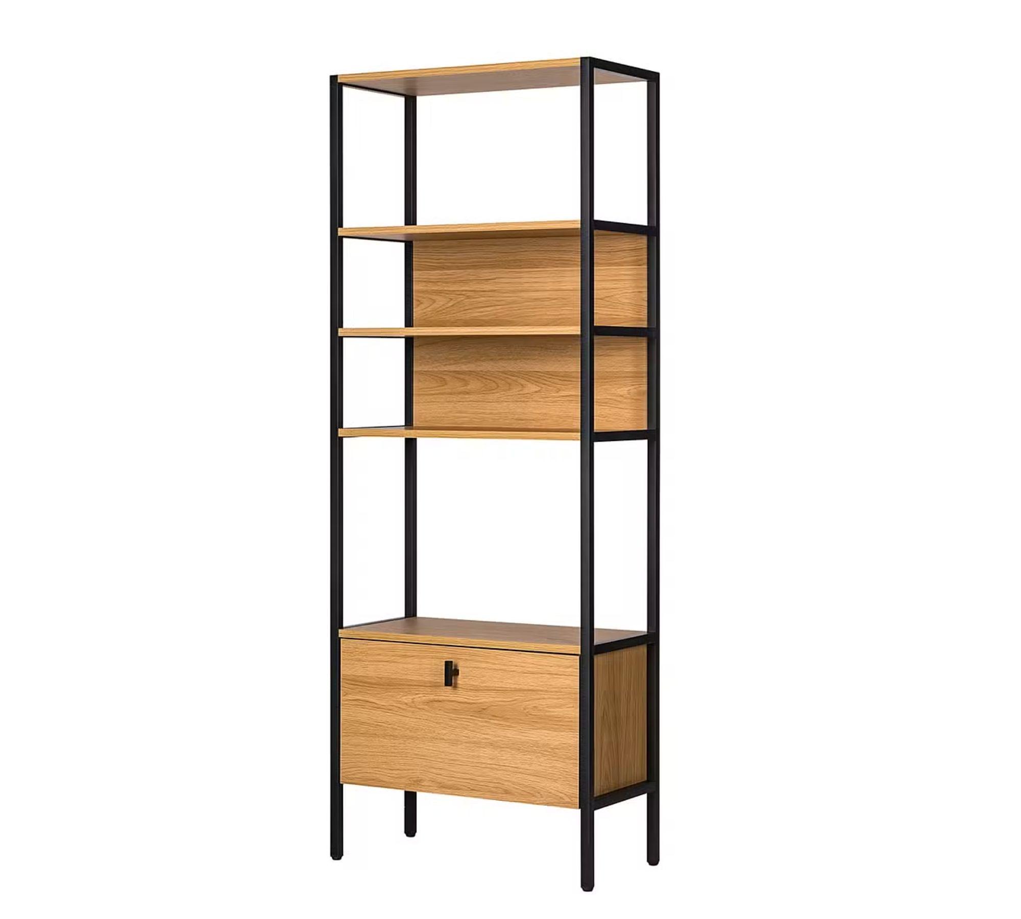 Regal Holz Metall Natur 1
