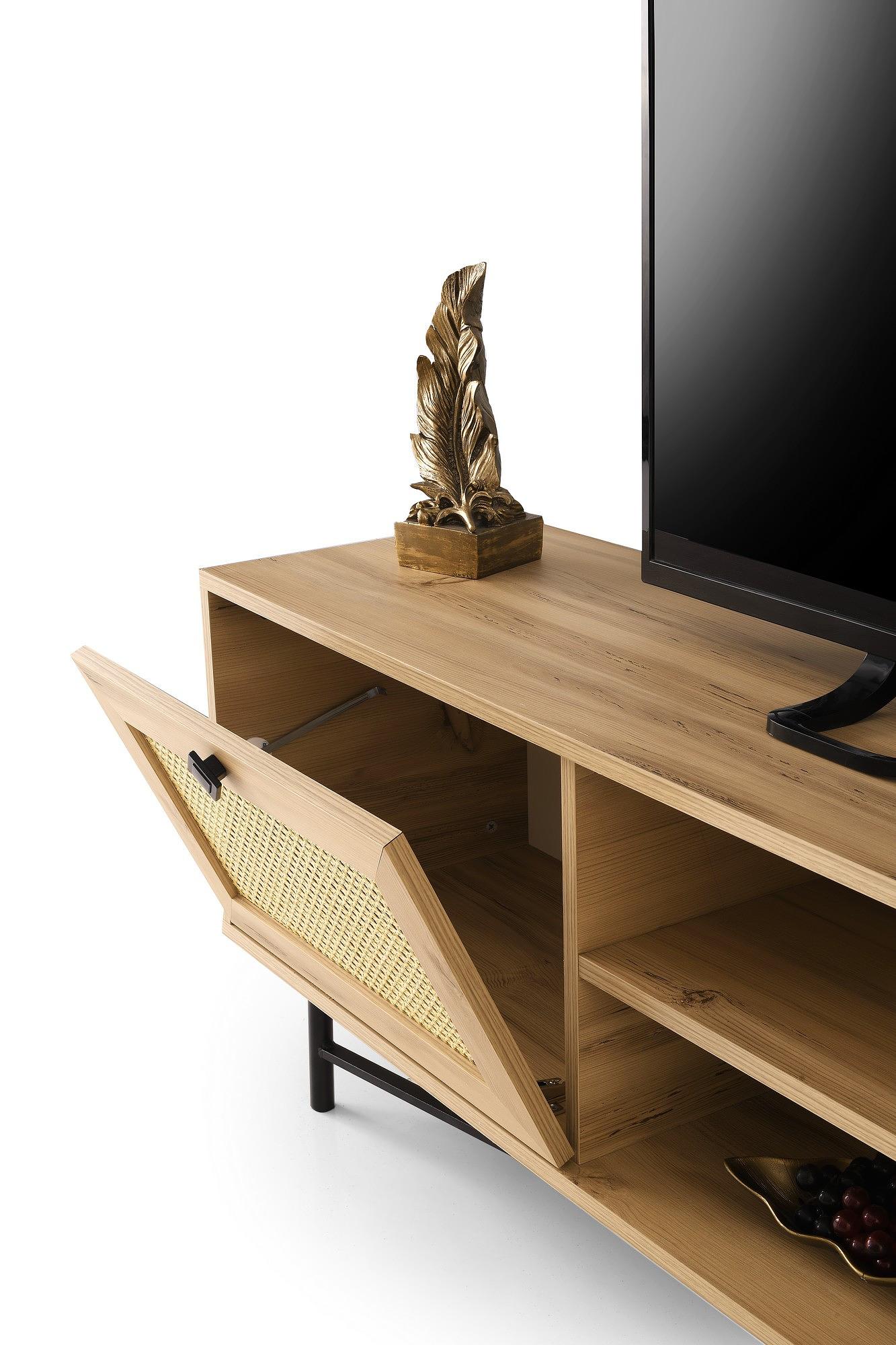 Begonya 180 Lowboard Wooden veneer Black 4