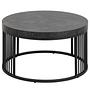 Coffee Table Mephisto Round Marble Black Decor 3