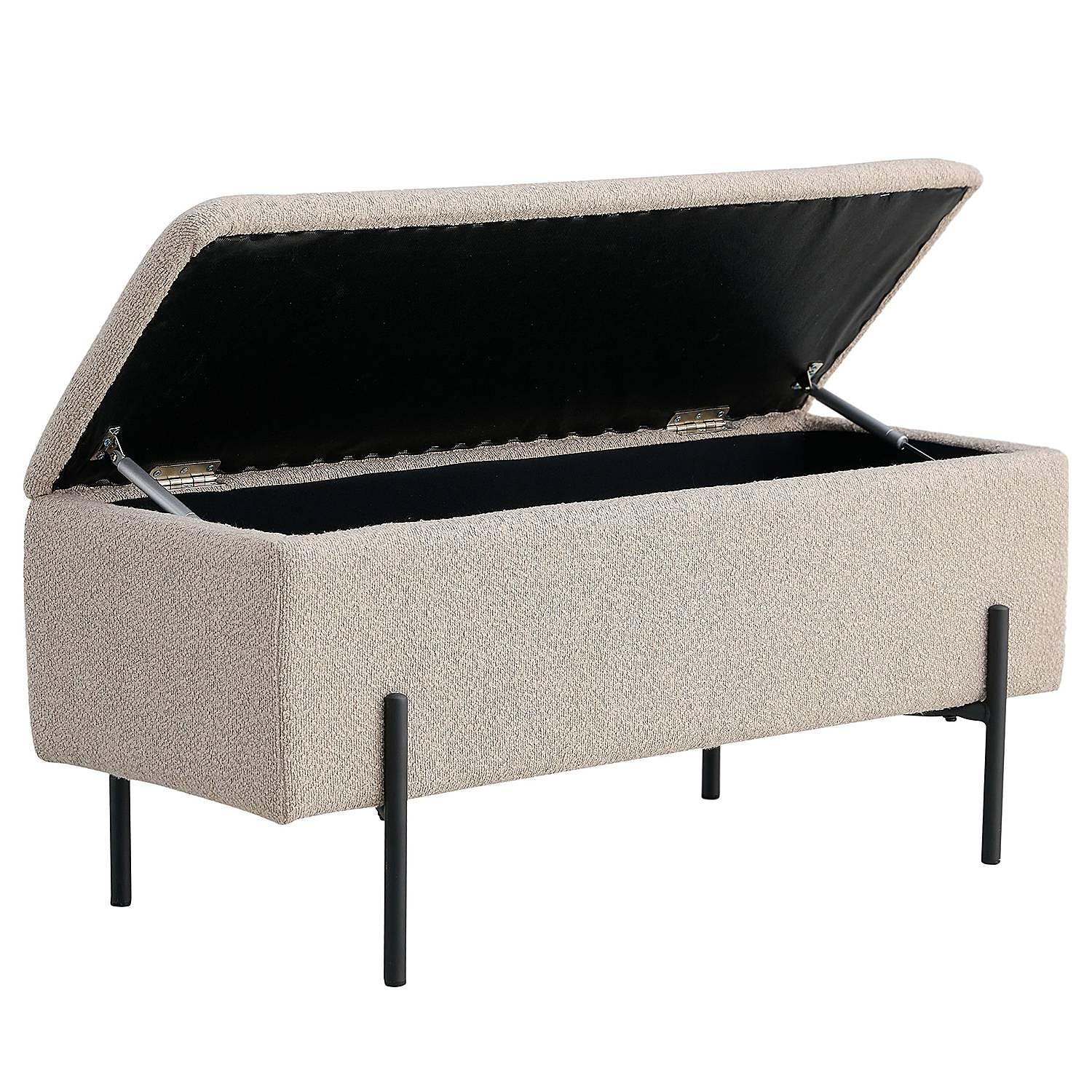 Watford Upholstered Bench Steel Beige 1
