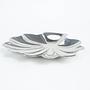 Shell serving bowl, stainless steel 1970s 1