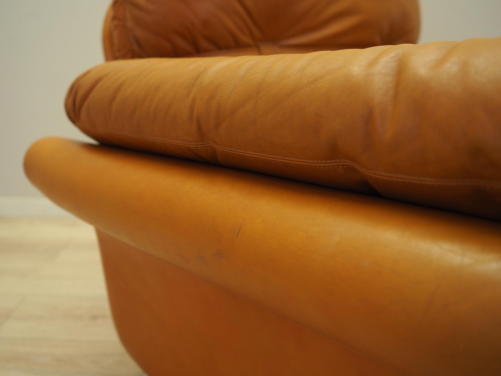 Armchair Leather Brown 1960s 13