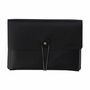 Dokumentenmappe A5 100% Recyceltes Leder Schwarz 0
