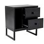 Glimmer Nightstand Black with black legs 6