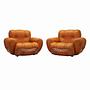 2x Space Age Armchair Orange 1960s 0