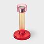 Bole Candle Holder Medium Glass Red 1