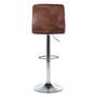Barhocker Kunstleder Chrom Antikbraun 3
