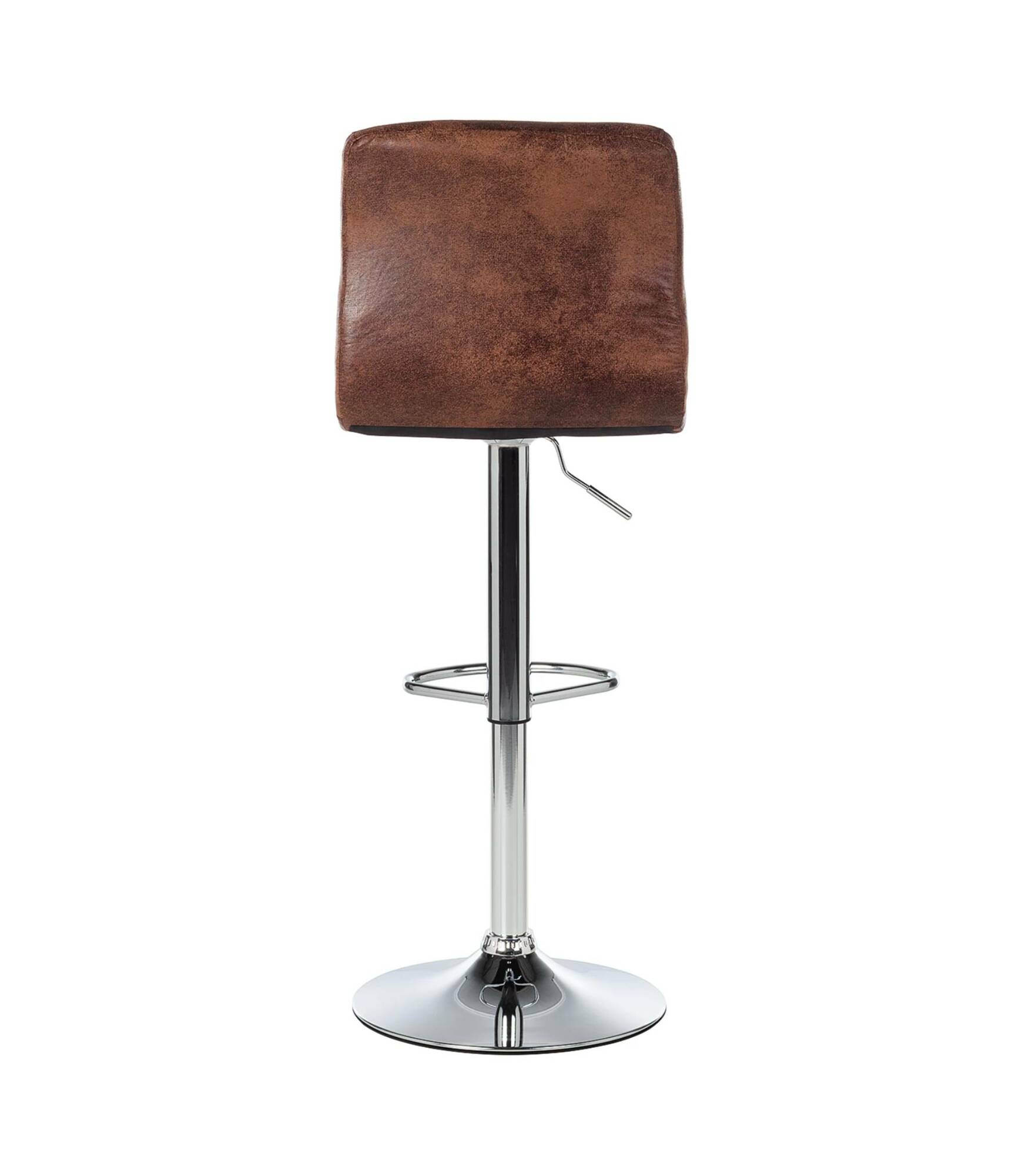 Barhocker Kunstleder Chrom Antikbraun 3