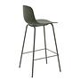 Bar stool Toledo Set of 2 Mixed fabric Steel Olive green 3