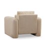 Sessel Polyester Holz Beige 1