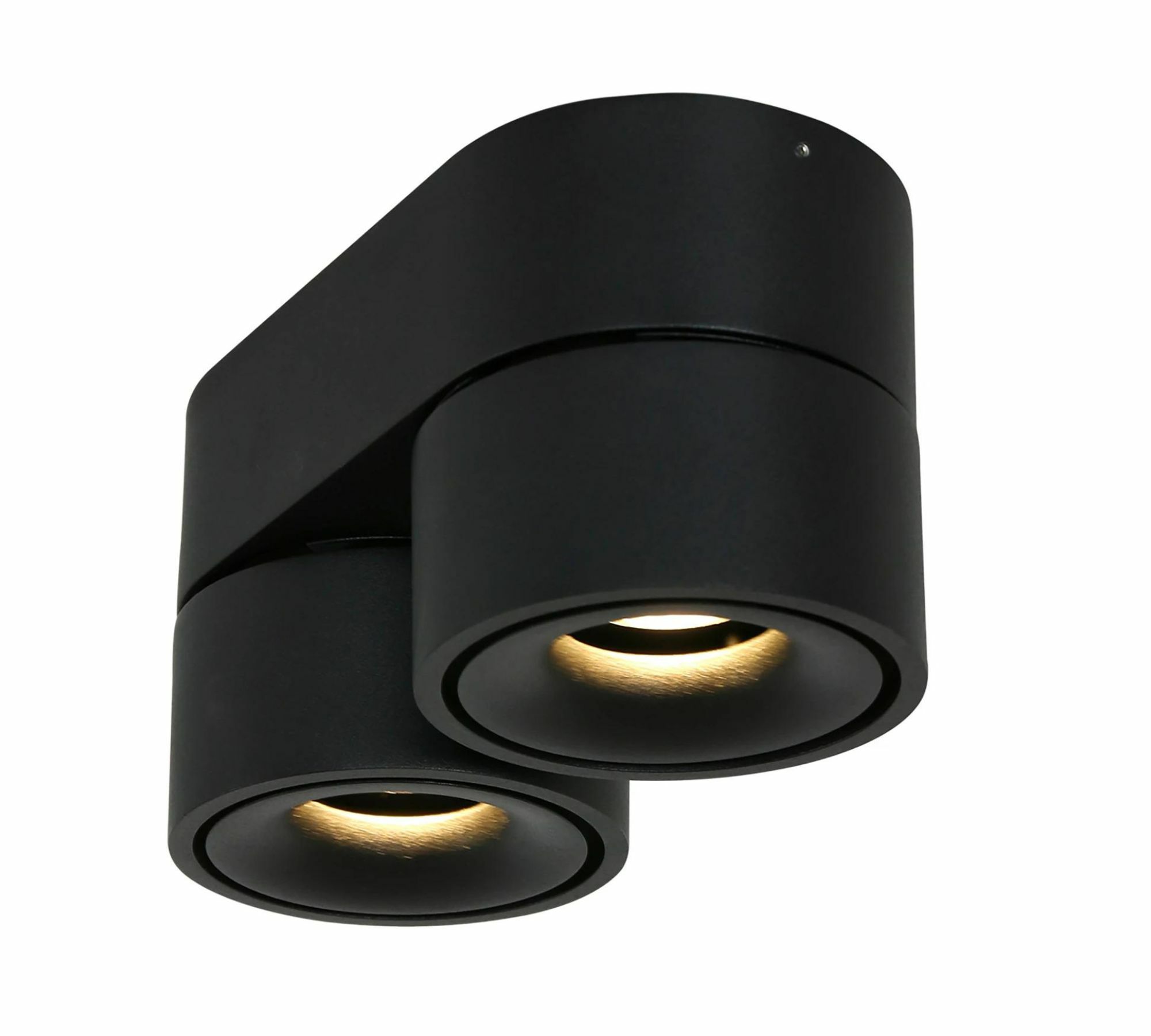 LED Deckenleuchte 2-flammig Eisen Schwarz 3