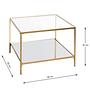 Beistelltisch Pag I Glas Metall Gold 3