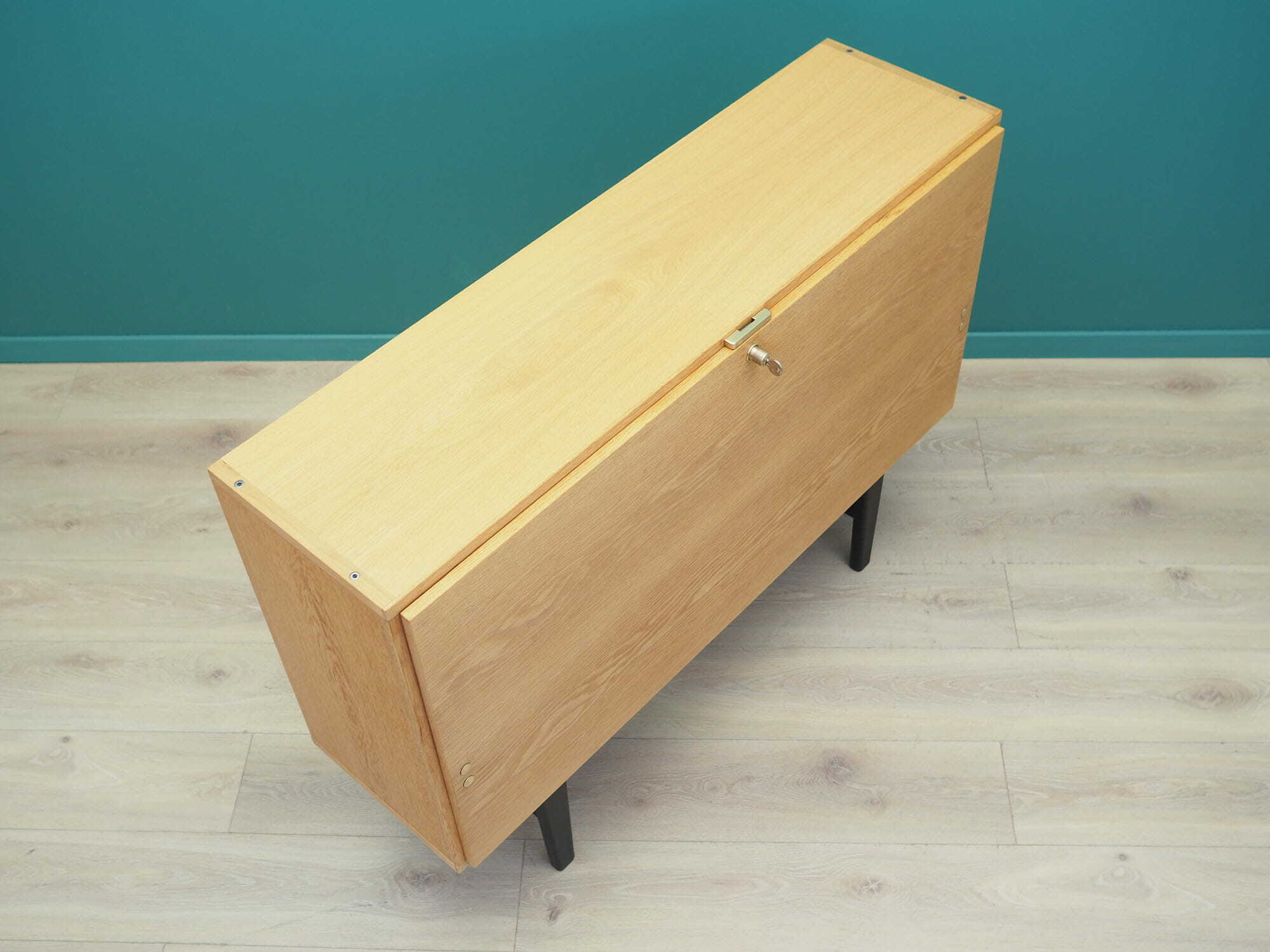 Vintage Cabinet Ash Wood Brown 1970s 6