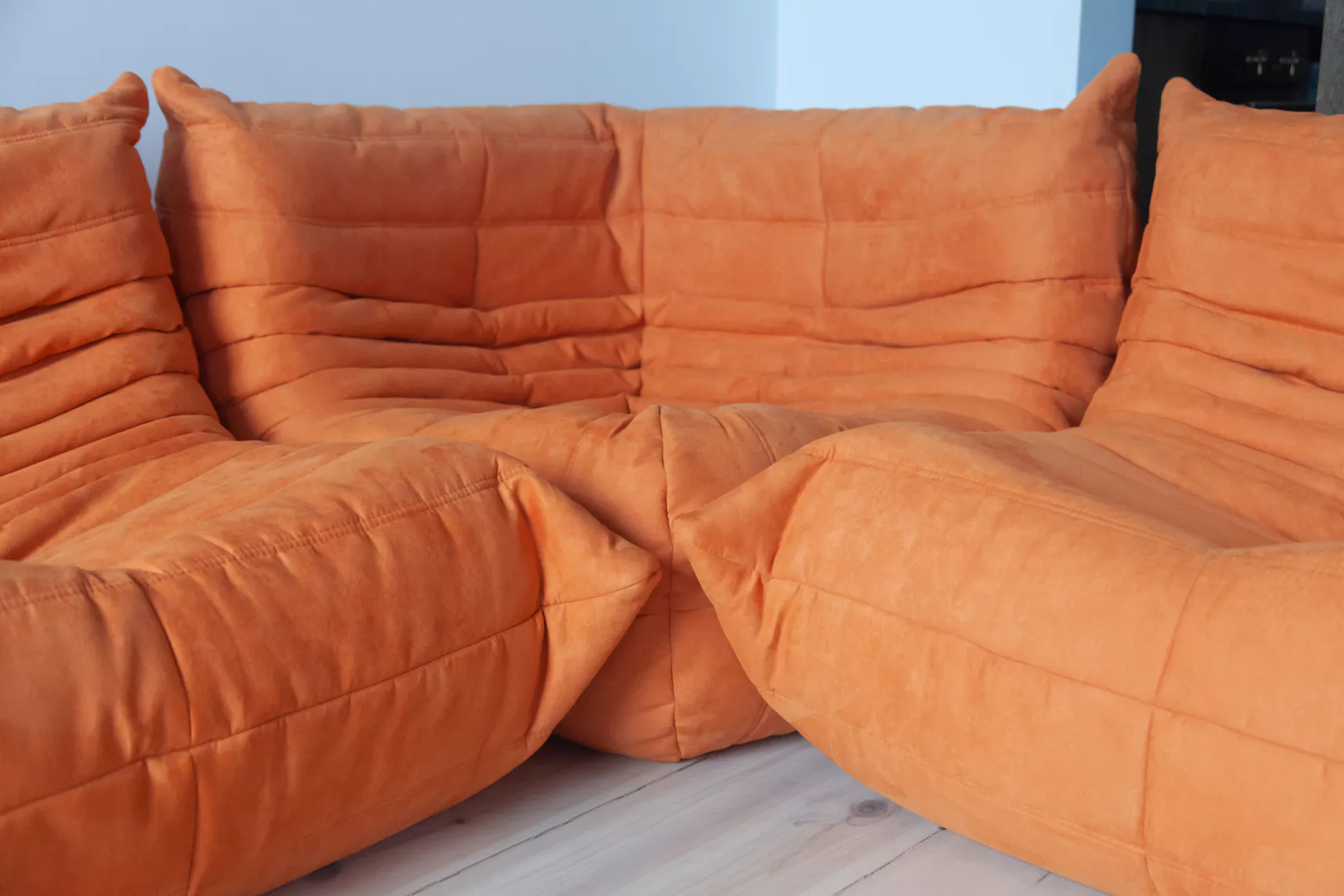 Togo Lounge Set 5-pc. Textile Pastel Orange 8