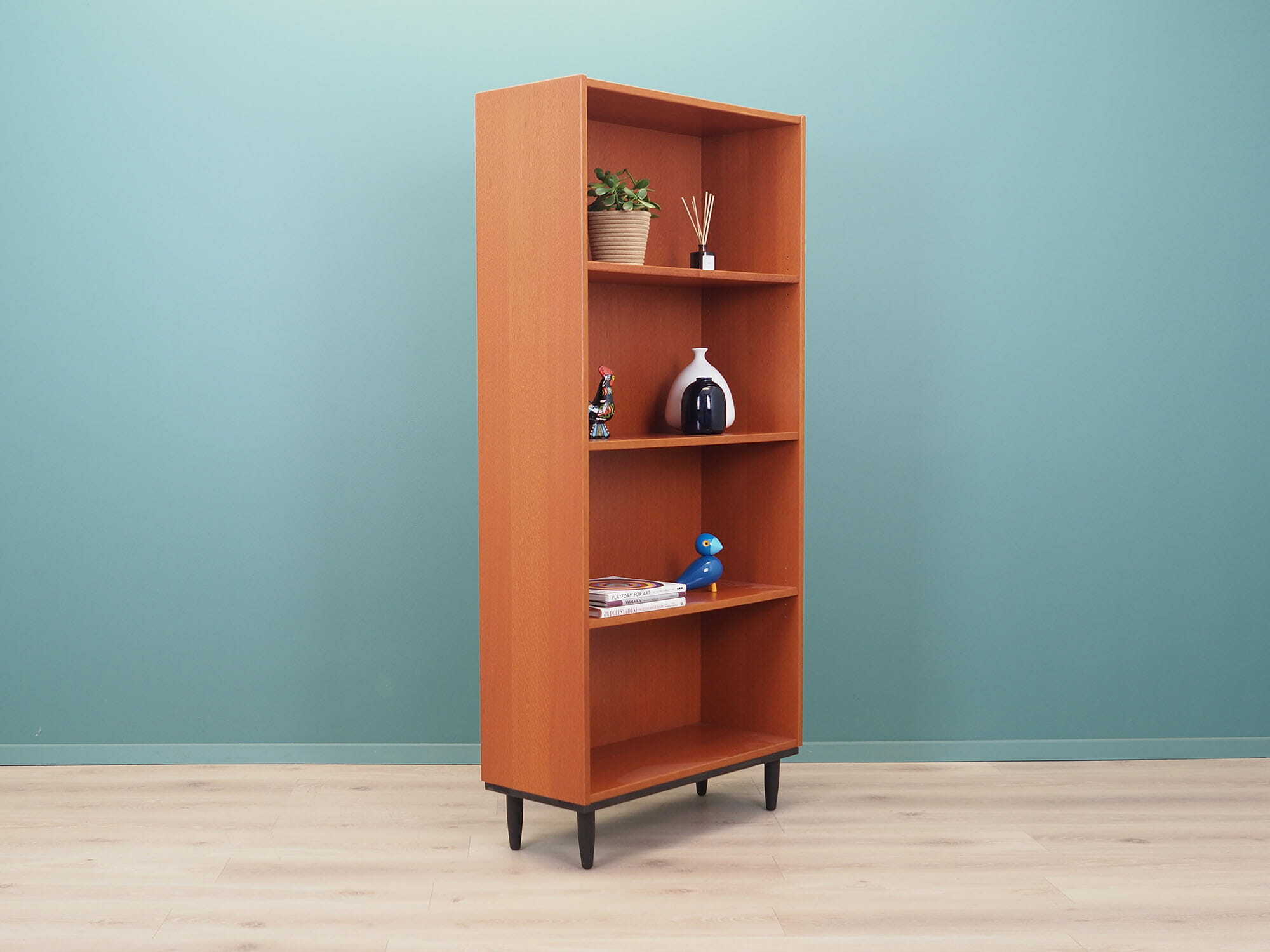 Vintage Bücherregal Holz Braun 1970er Jahre  3