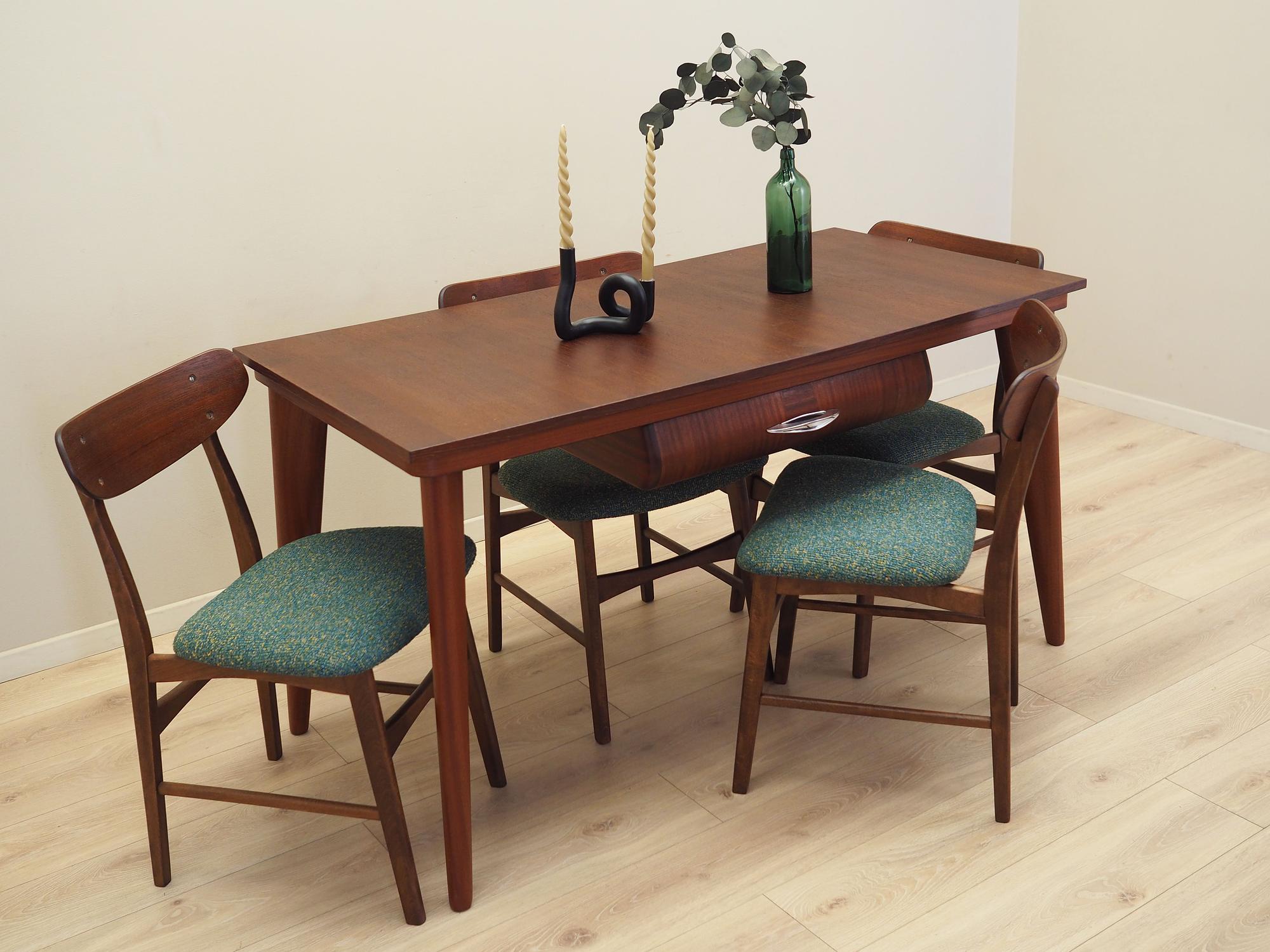 4x Dining chair teak 1970s 2