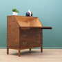 Vintage Secretary Desk Wood Metal Brown 1960s 6