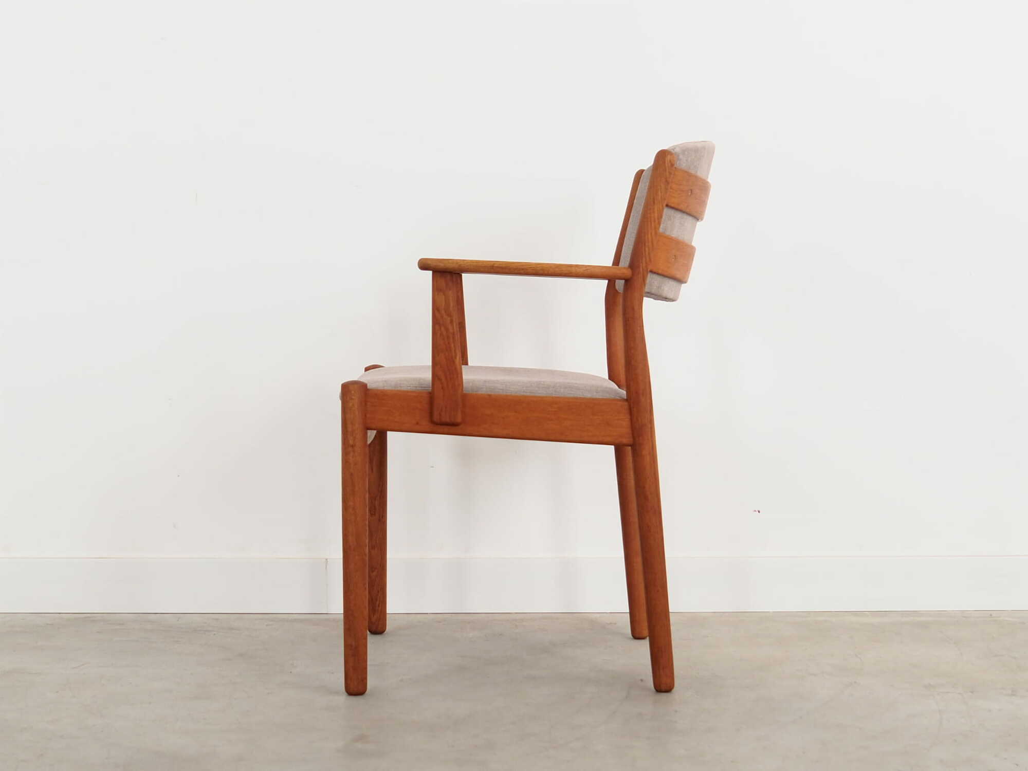 Vintage chair wood textile gray 1960s 2