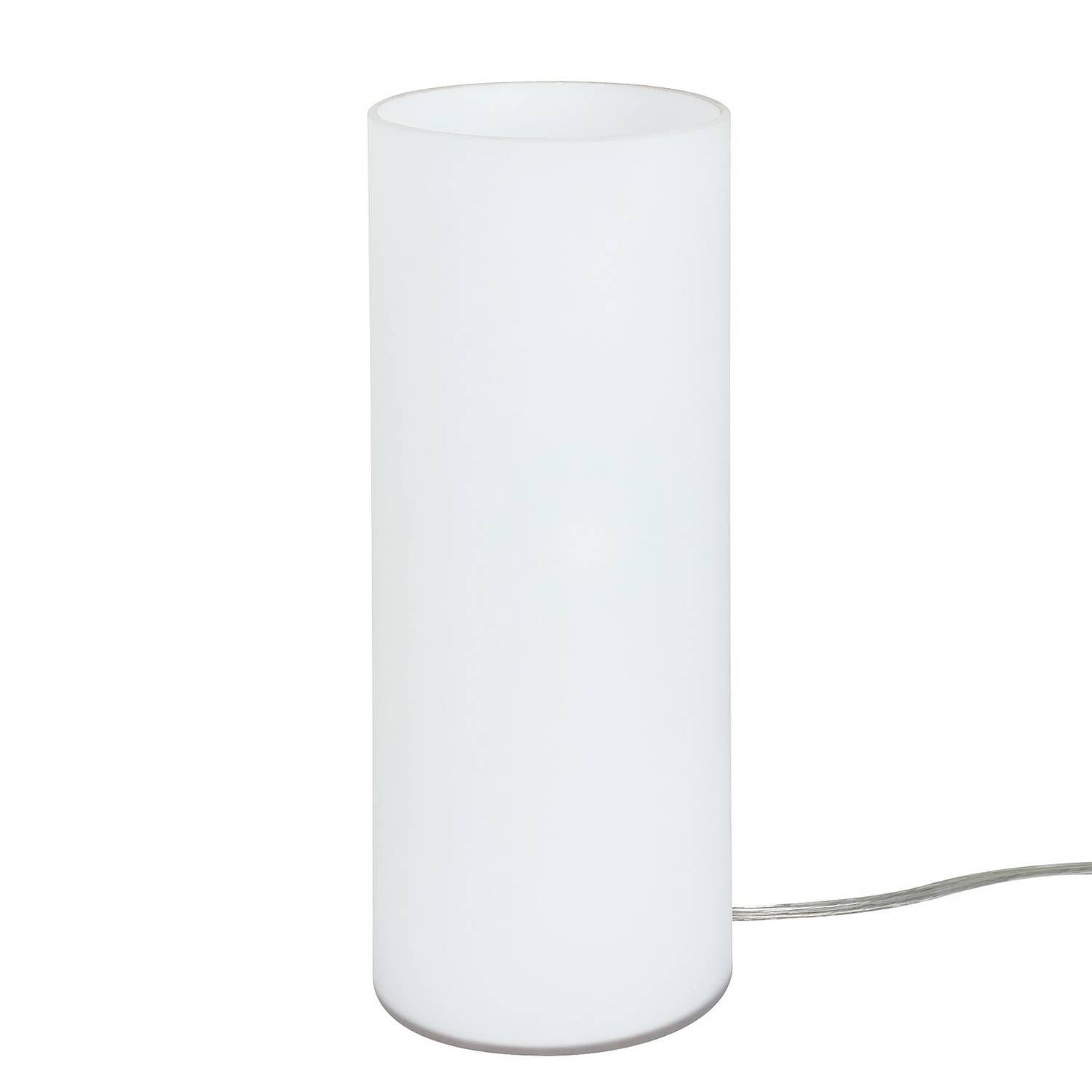 Tischleuchte Noora Milchglas Edelstahl 1