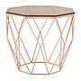 Allure Side Table Glass Metal Rose Gold 0