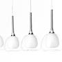 Pendant light Hadan IV frosted glass / iron 4-flame 4