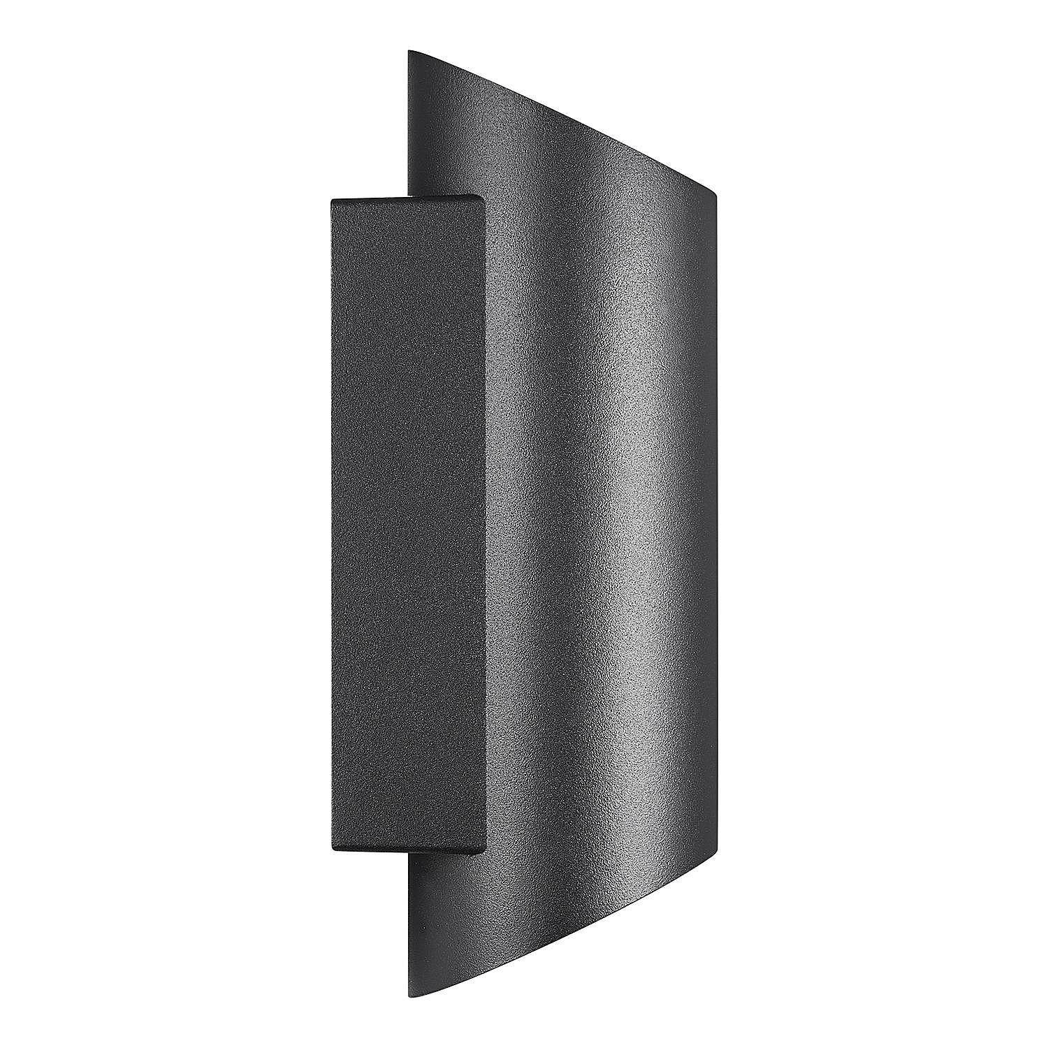 2-Flammig Wandleuchte Nico Round Aluminium Glas Schwarz 4