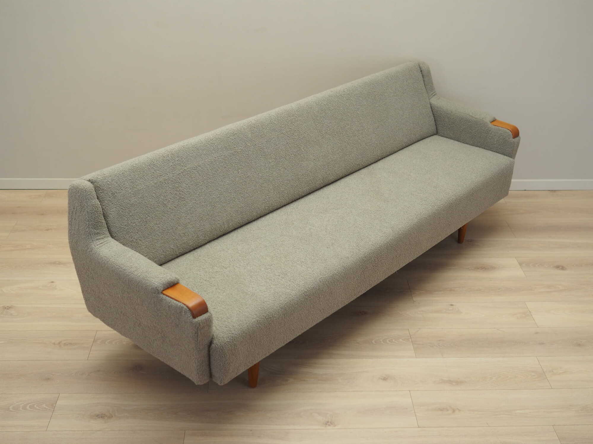 Sofa Teakholz Textil 1970er Grau Jahre 6