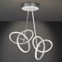 LED Pendelleuchte 2-flammig Kunststoff Eisen Silber 3