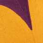 Embroidered cotton cushion with feather filling Orange Purple 1