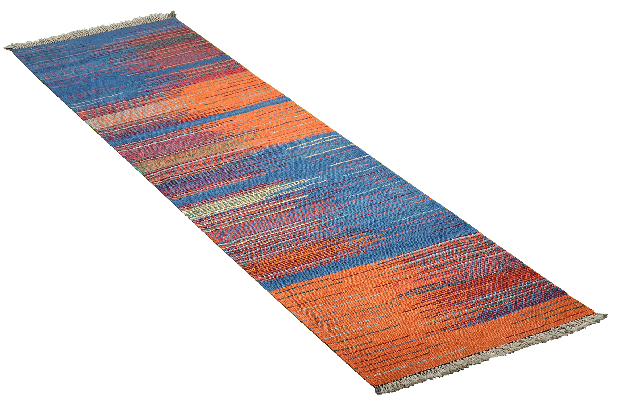 Kilim Gashgai Teppich Blau Orange 2