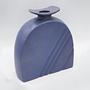 Vintage Blumenvase Keramik Blau 1990er Jahre 3