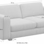 Valentino Sofa 2,5-Sitzer Textil Beige 7