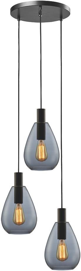 Pendant light smoked glass grey 0