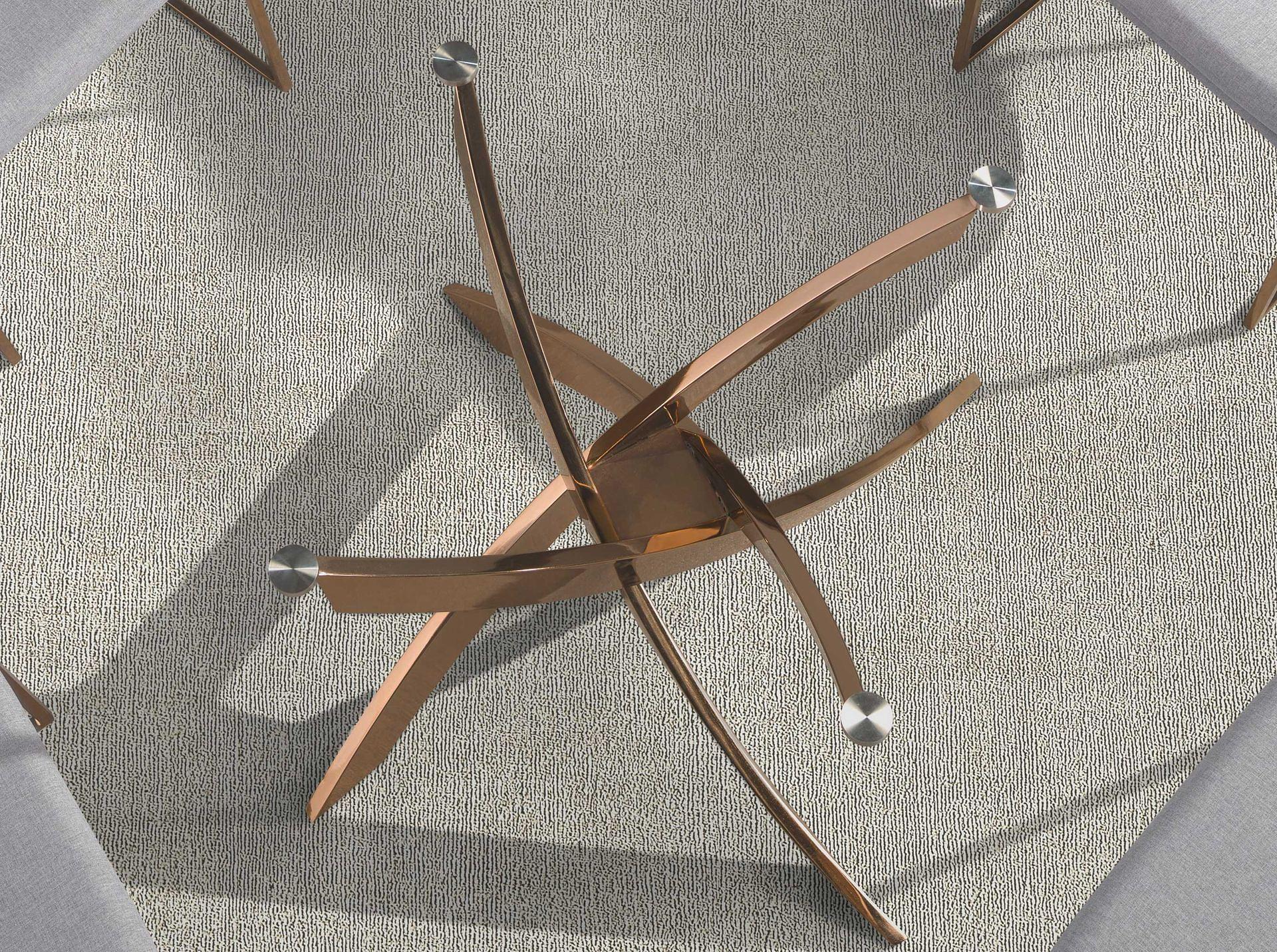 Runder Esstisch Glas Stahl Rosa Ø 100cm 4