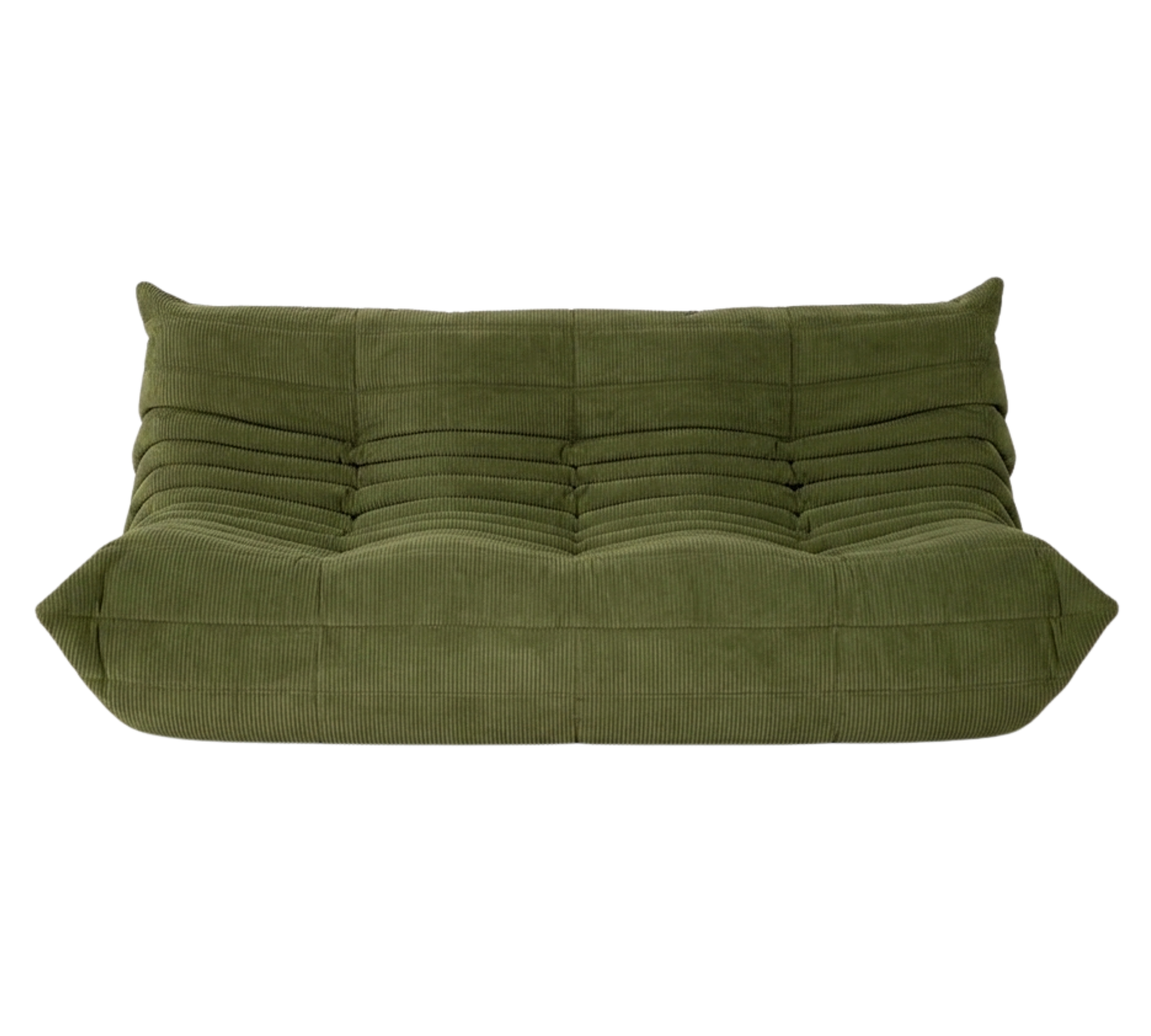 Togo Sofa 3-Sitzer Cord Lodengrün 0