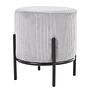 Polsterhocker Bumyra Cord Hellgrau 2