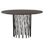 Dining Table Black Mocha Veneer Ø120cm 5