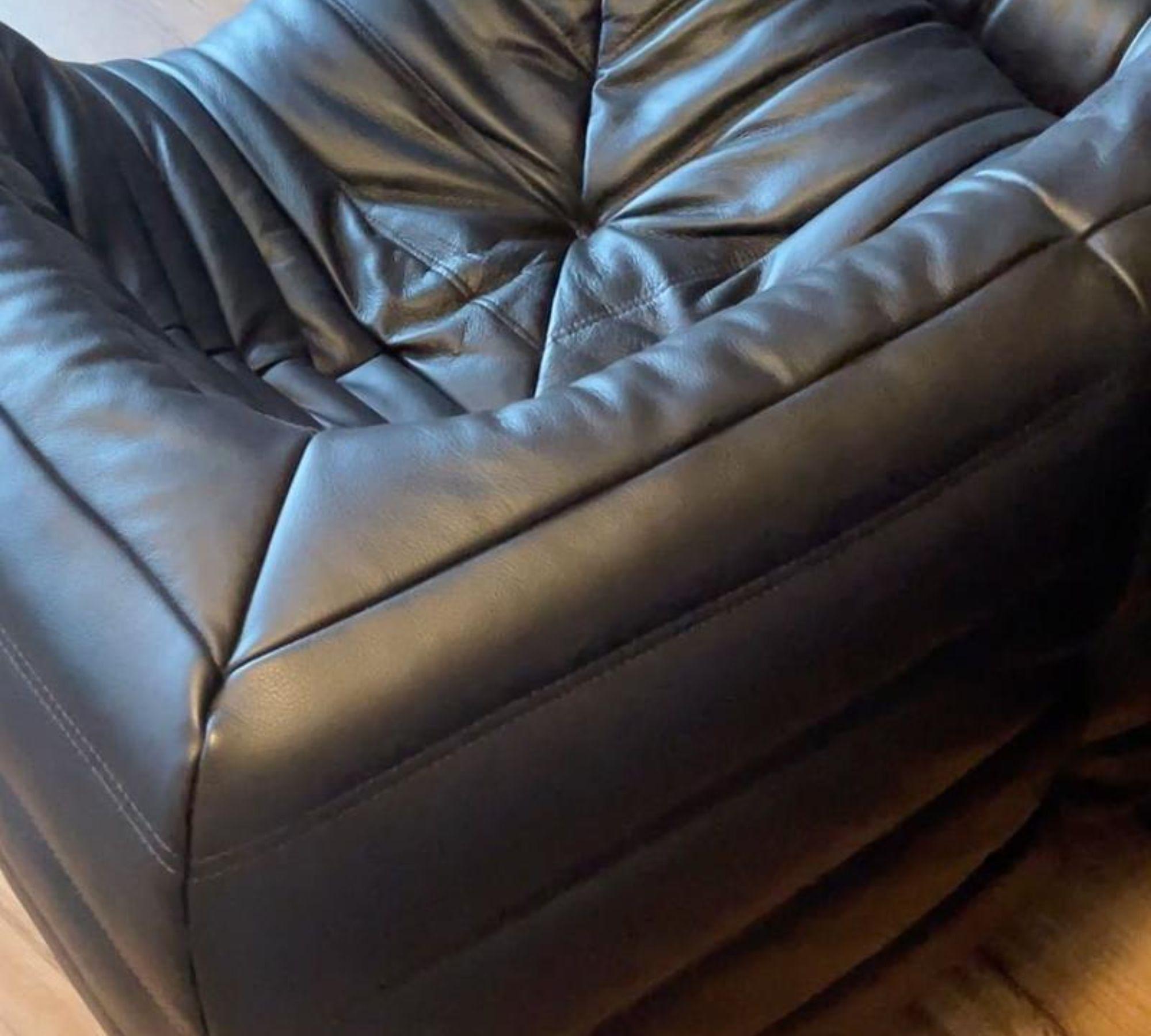 2x Togo Corner Sofa Leather Brown 2