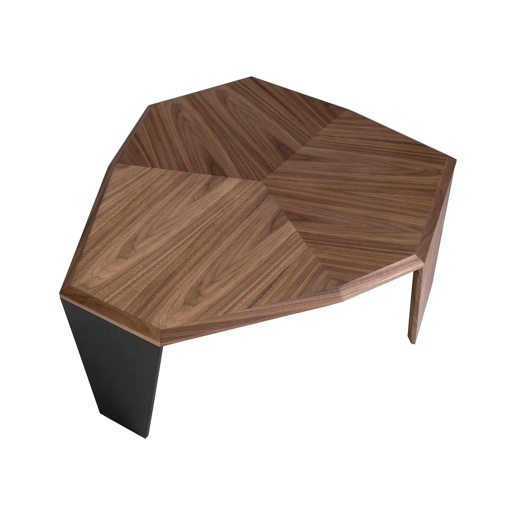 Abstrakter Couchtisch Nussbaum 5