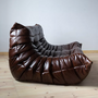 Togo Sofa 2-seater High-gloss leather Dark brown 5