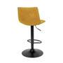 2x Bar stool steel fabric mustard yellow 3