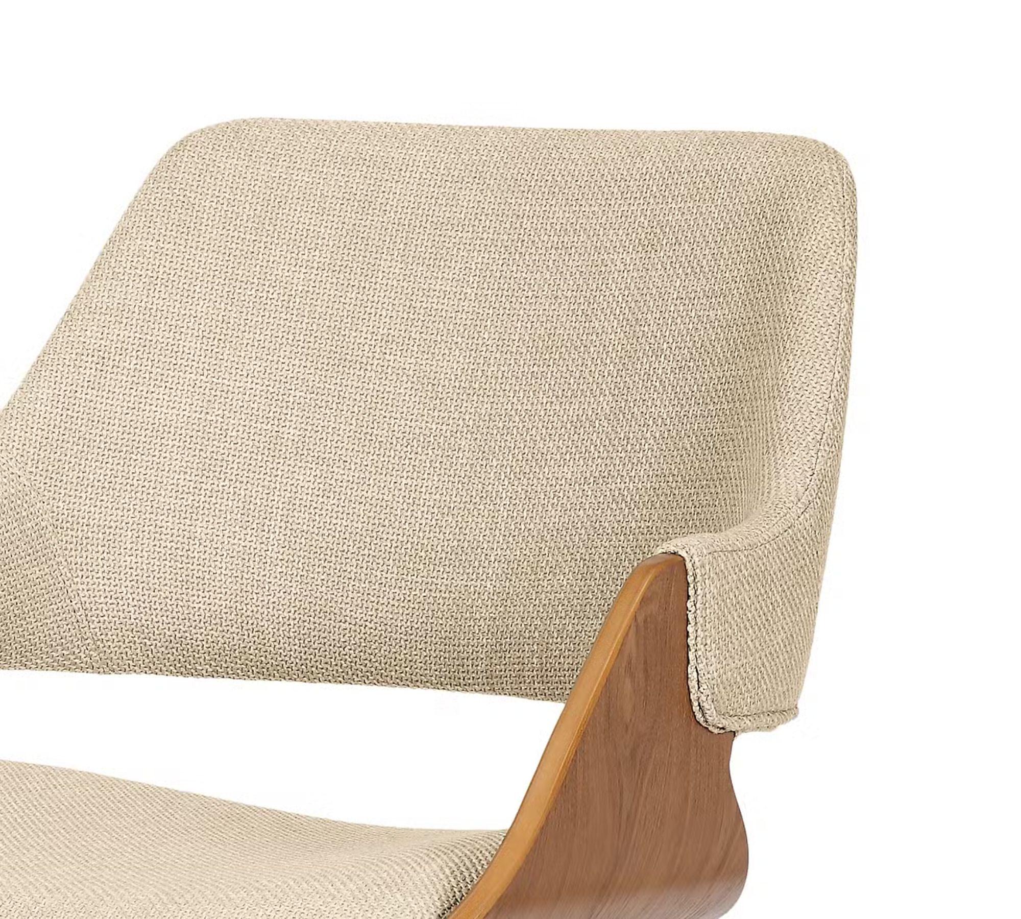 Polsterstuhl 2er-Set Stoff Creme 4