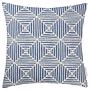 Graphic Lines Pillowcase Cotton Polyester Blue 0