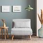 Foldable sofa bed 1-seater grey 2