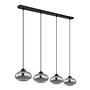 Pendant light Shaun TypeA 4-light smoked glass iron 3