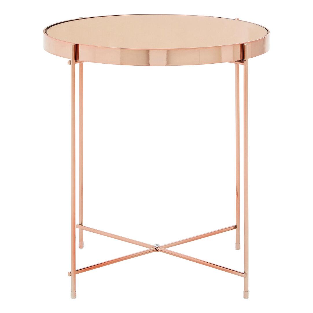 Allure Silberner Spiegelglas Runder Beistelltisch
 6